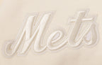 MLB NEW YORK METS NEUTRAL CHANDAIL À CAPUCHON EN MOLLETON À ÉPAULES TOMBANTES POUR HOMME (COQUILLE D'ŒUF)