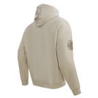 MLB NEW YORK METS NEUTRAL CHANDAIL À CAPUCHON EN MOLLETON À ÉPAULES TOMBANTES POUR HOMME (TAUPE)
