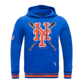 MLB NEW YORK METS MASH UP MEN'S RIB FLC PO HOODIE (ROYAL/ORANGE/ROYAL)