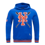 MLB NEW YORK METS MASH UP MEN'S RIB FLC PO HOODIE (ROYAL/ORANGE/ROYAL)
