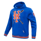 MLB NEW YORK METS MASH UP MEN'S RIB FLC PO HOODIE (ROYAL/ORANGE/ROYAL)