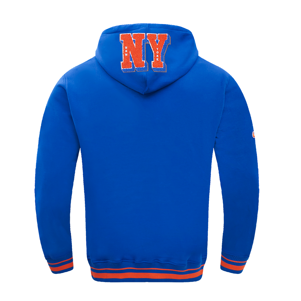 MLB NEW YORK METS MASH UP MEN'S RIB FLC PO HOODIE (ROYAL/ORANGE/ROYAL)