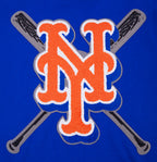 MLB NEW YORK METS MASH UP MEN'S RIB FLC PO HOODIE (ROYAL/ORANGE/ROYAL)