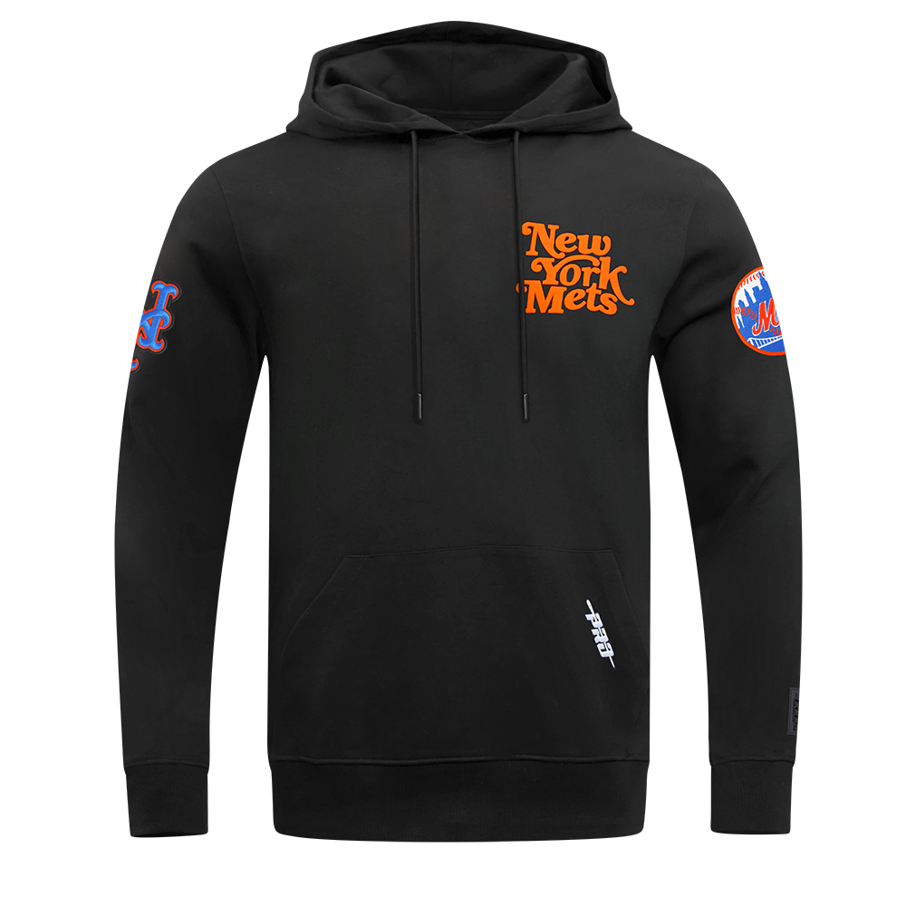 MLB NEW YORK METS SOUVENIR MEN'S FLC PO HOODIE (BLACK)