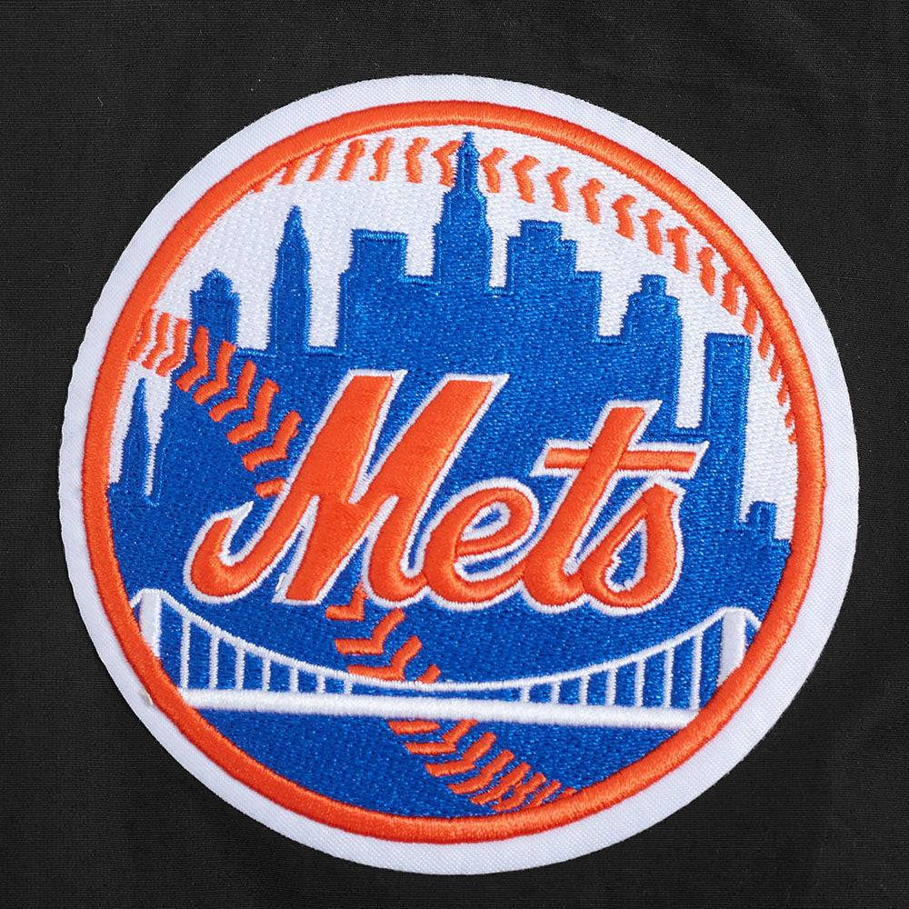 MLB NEW YORK METS CLASSIC WIND SUIT CHANDAIL À CAPUCHON TISSÉ À GLISSIÈRE POUR HOMME (NOIR)