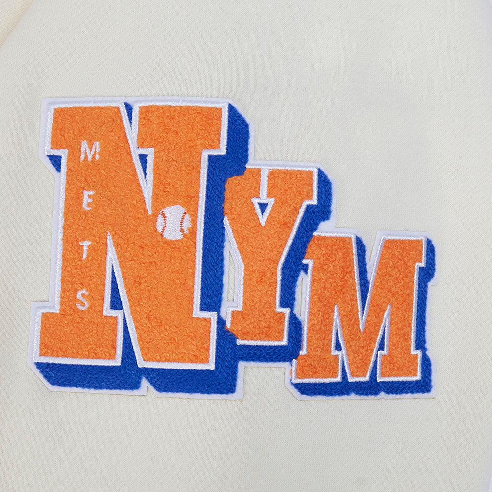 MLB NEW YORK METS BEST OF CHANDAIL À CAPUCHON EN MOLLETON À ÉPAULES TOMBANTES POUR HOMME (COQUILLE D'ŒUF)