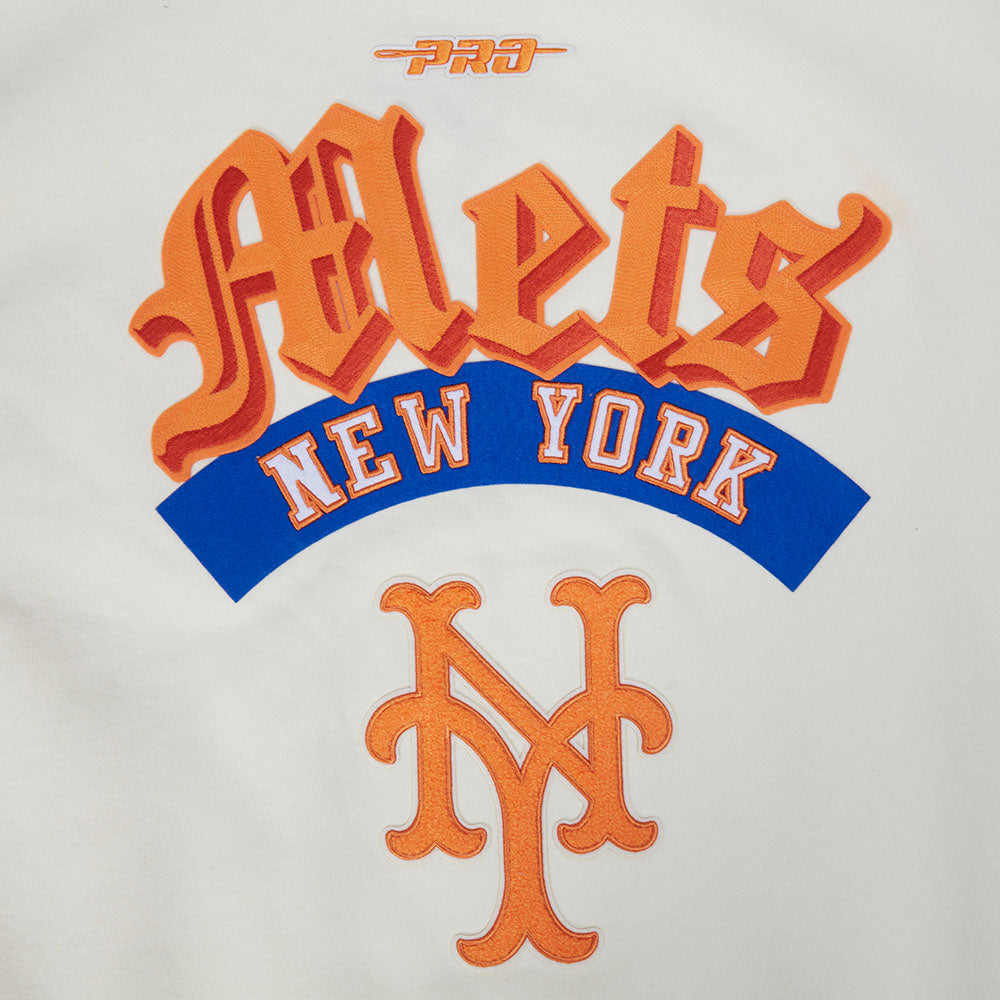 MLB NEW YORK METS BEST OF CHANDAIL À CAPUCHON EN MOLLETON À ÉPAULES TOMBANTES POUR HOMME (COQUILLE D'ŒUF)