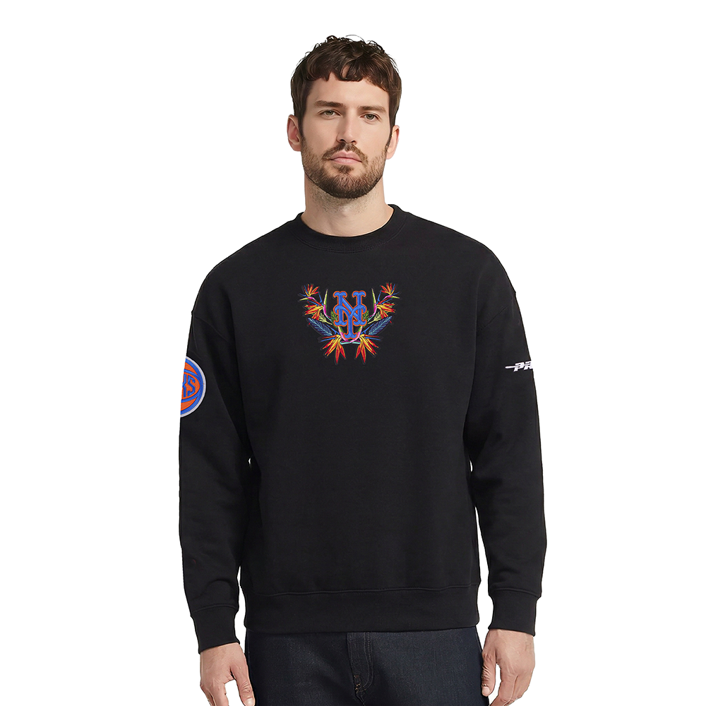 MLB NEW YORK METS PARADISE MEN'S CREWNECK (BLACK)