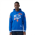 MLB NEW YORK METS LETTERMAN CHANDAIL À CAPUCHON POUR HOMME (BLEU ROYAL)