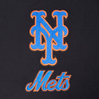 MLB NEW YORK METS CLASSIC CHENILLE CHANDAIL À CAPUCHON EN MAILLE DOUBLE POUR HOMME (NOIR)