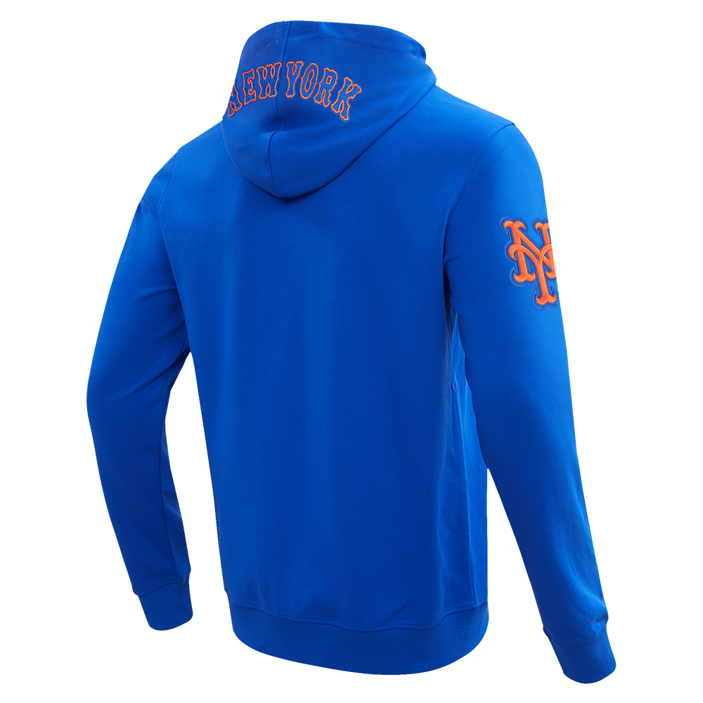 MLB NEW YORK METS CLASSIC CHENILLE MEN'S DK FZ HOODIE (ROYAL BLUE)