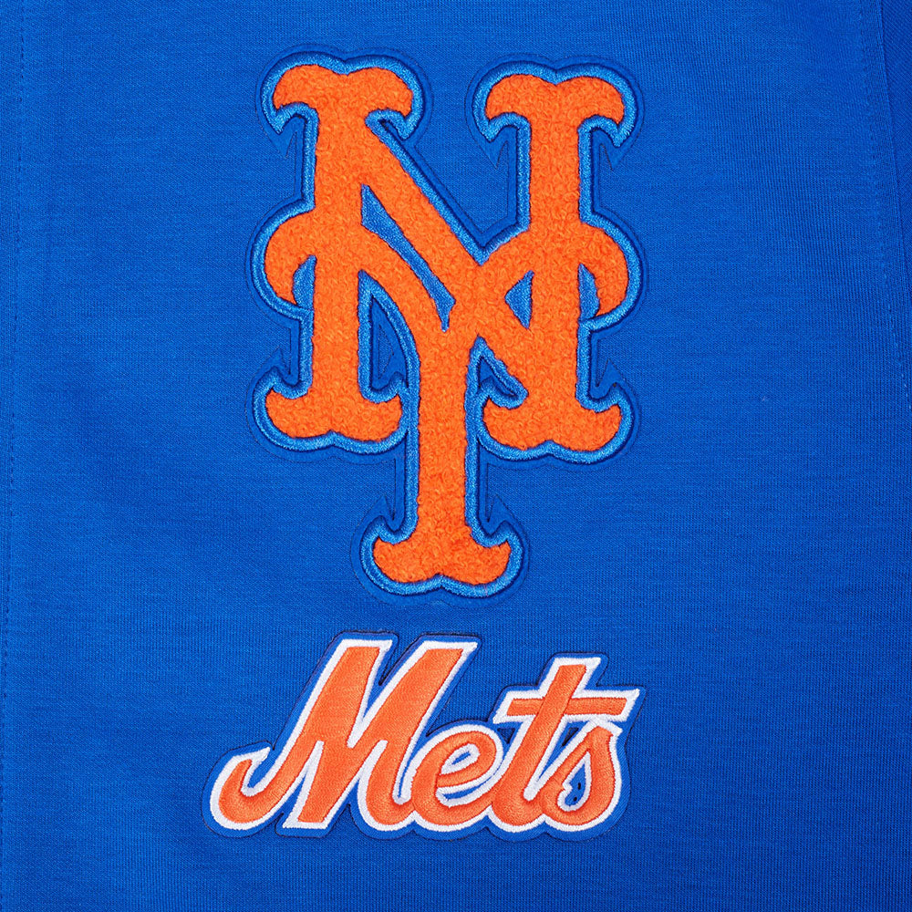 MLB NEW YORK METS CLASSIC CHENILLE MEN'S DK FZ HOODIE (ROYAL BLUE)