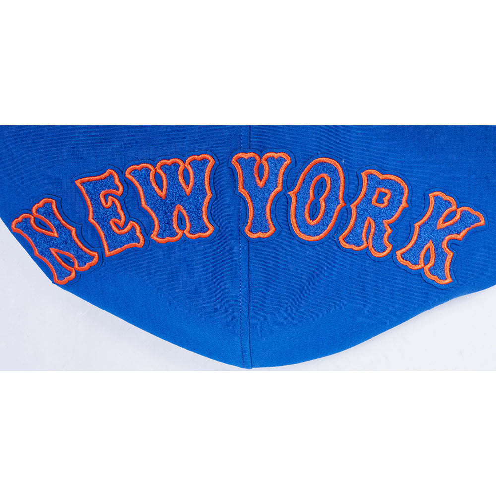 MLB NEW YORK METS CLASSIC CHENILLE MEN'S DK FZ HOODIE (ROYAL BLUE)