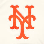 MLB NEW YORK METS RETRO CLASSICS MEN'S RIB FLC PO HOODIE (EGGSHELL/ROYAL BLUE)