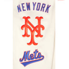 MLB NEW YORK METS RETRO CLASSICS MEN'S RIB FLC PO HOODIE (EGGSHELL/ROYAL BLUE)
