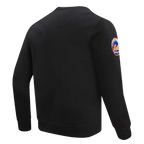 MLB NEW YORK METS OLD ENGLISH CHANDAIL À COL ROND EN MOLLETON POUR HOMME (NOIR)