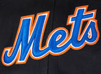 MLB NEW YORK METS OLD ENGLISH CHANDAIL À COL ROND EN MOLLETON POUR HOMME (NOIR)