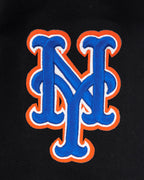 MLB NEW YORK METS OLD ENGLISH CHANDAIL À COL ROND EN MOLLETON POUR HOMME (NOIR)