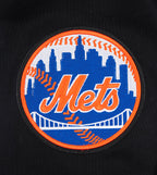 MLB NEW YORK METS OLD ENGLISH CHANDAIL À COL ROND EN MOLLETON POUR HOMME (NOIR)