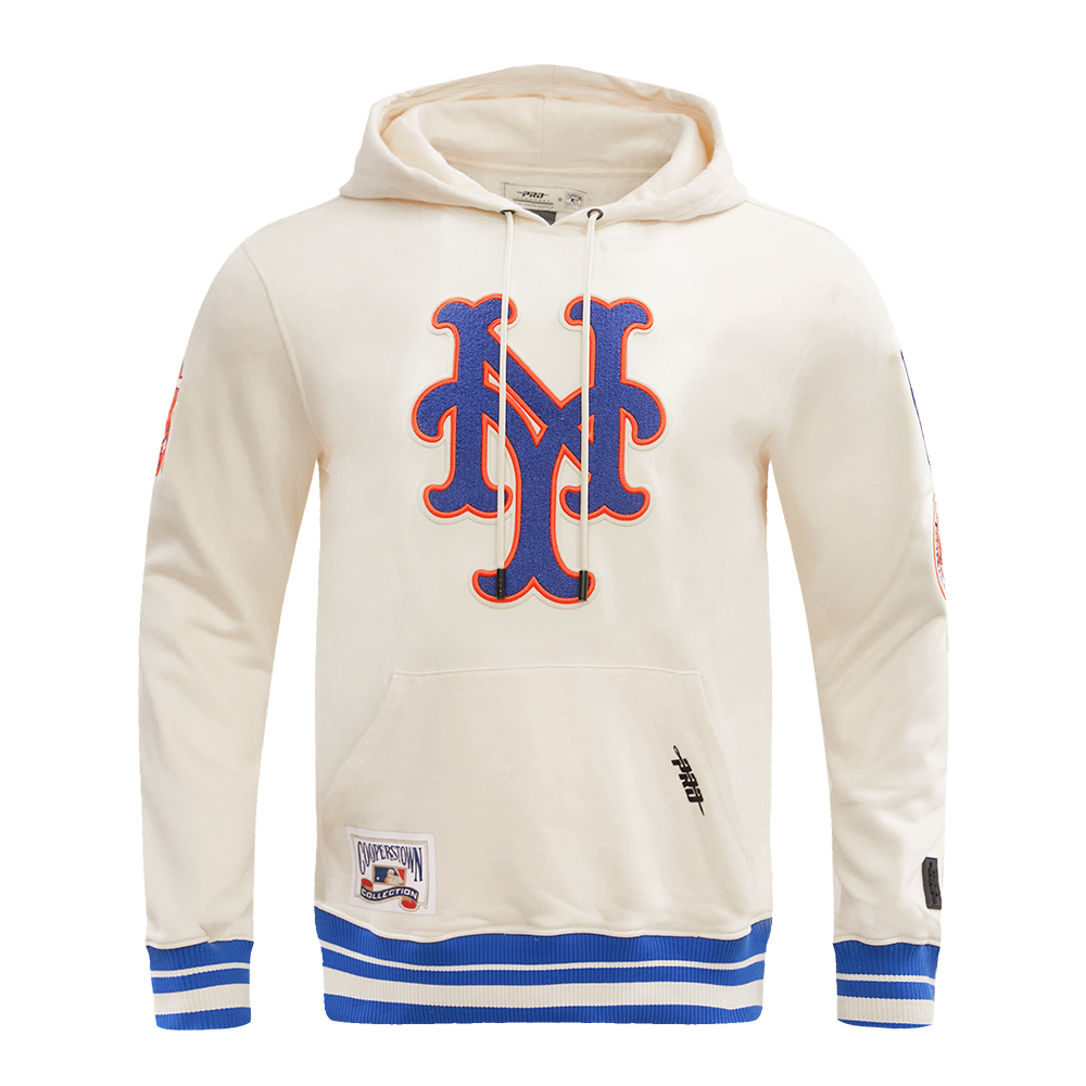 MLB NEW YORK METS RETRO CLASSIC CHANDAIL À CAPUCHON POUR HOMME (COQUILLE D'ŒUF/BLEU ROYAL)