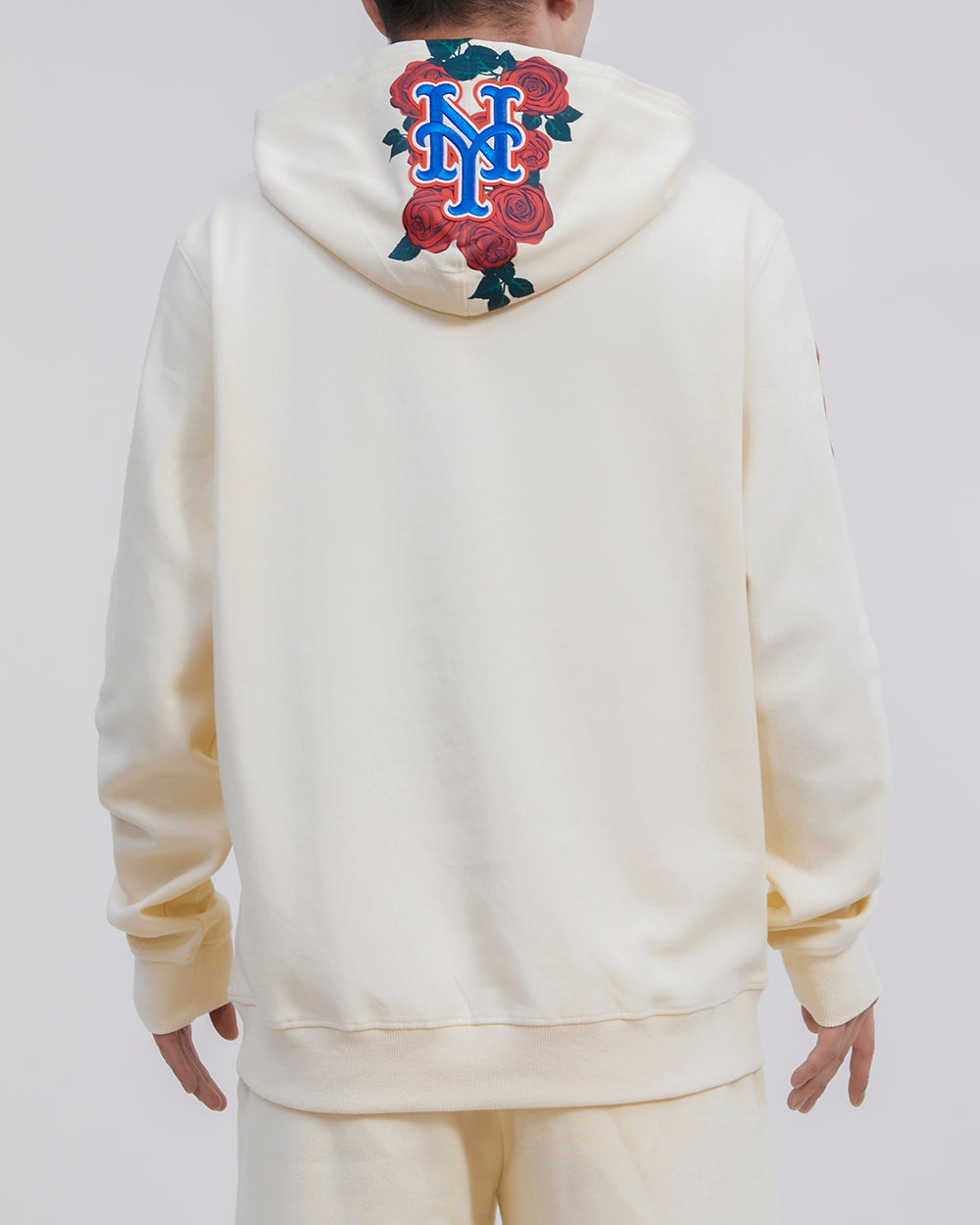 MLB NEW YORK METS ROSES MEN'S PO HOODIE (EGGSHELL)