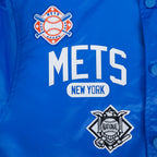 MLB NEW YORK METS LETTERMAN MEN'S SATIN JACKET (ROYAL BLUE)