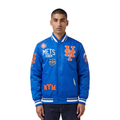MLB NEW YORK METS LETTERMAN MEN'S SATIN JACKET (ROYAL BLUE)
