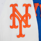 MLB NEW YORK METS LETTERMAN BLOUSON COLLÉGIAL POUR HOMME (BLEU ROYAL/BLANC)