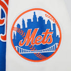 MLB NEW YORK METS LETTERMAN BLOUSON COLLÉGIAL POUR HOMME (BLEU ROYAL/BLANC)