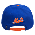 MLB NEW YORK METS CITY DOUBLE FRONT LOGO UNISEX SNAPBACK HAT (ROYAL BLUE)