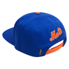 MLB NEW YORK METS CITY DOUBLE FRONT LOGO UNISEX SNAPBACK HAT (ROYAL BLUE)