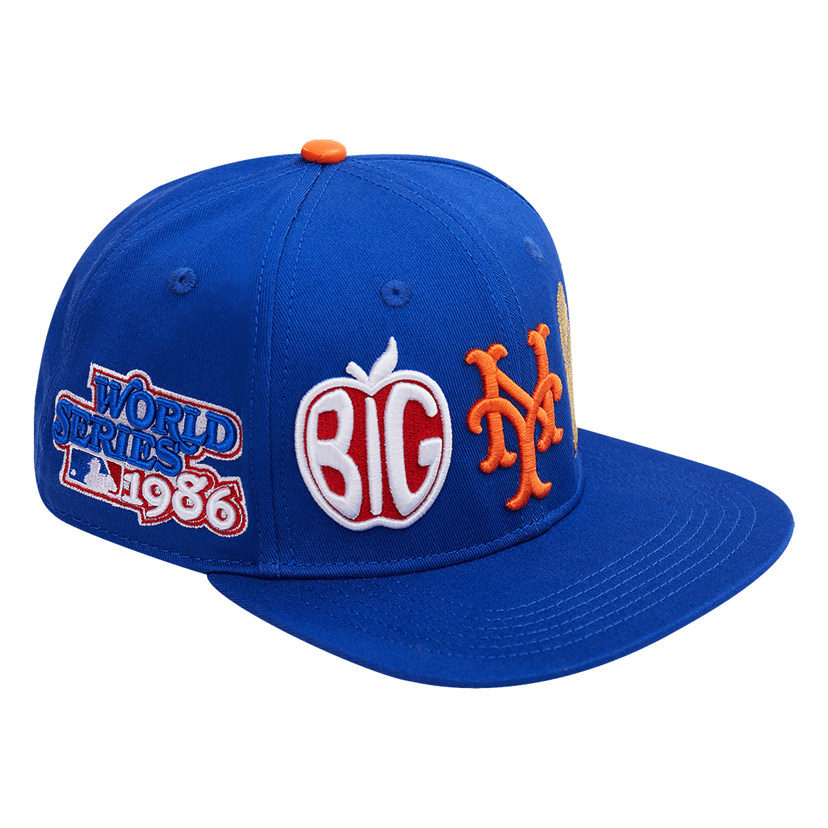 MLB NEW YORK METS CITY DOUBLE FRONT LOGO UNISEX SNAPBACK HAT (ROYAL BLUE)