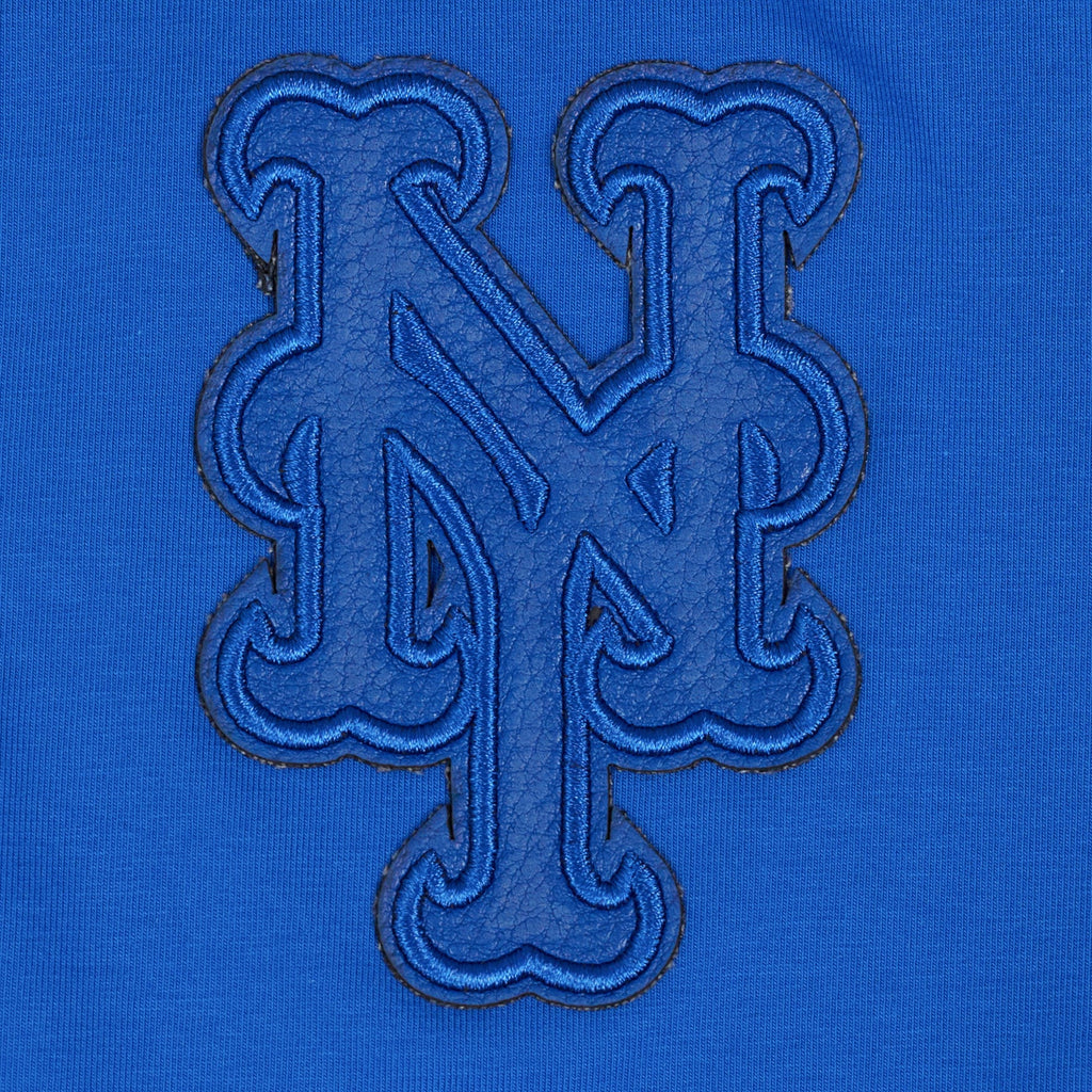 MLB NEW YORK METS TRIPLE TONAL SINGLE JERSEY BOXY WOMEN'S TEE (ROYAL BLUE)