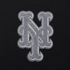 MLB NEW YORK METS REVERSE FRENCH TERRY HAUT EN JERSEY SIMPLE À COUPE CARRÉE POUR FEMME (NOIR)