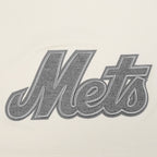 MLB NEW YORK METS REVERSE FRENCH TERRY HAUT EN JERSEY SIMPLE À COUPE CARRÉE POUR FEMME (COQUILLE D'ŒUF)