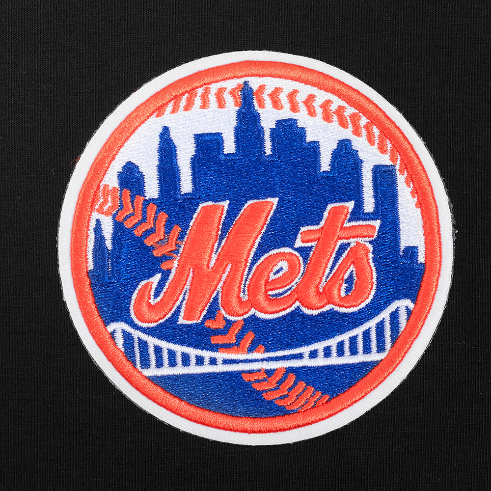 MLB NEW YORK METS GAME DAY CLASSICS HAUT BABY DOLL EN JERSEY SIMPLE POUR FEMME (NOIR)