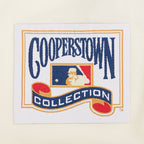 MLB NEW YORK METS RETRO CASCADE T-SHIRT À BORDURES CONTRASTANTES POUR FEMME (COQUILLE D'ŒUF/BLEU ROYAL)