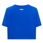 MLB NEW YORK METS RETRO ELEVATION HAUT EN JERSEY SIMPLE À COUPE CARRÉE POUR FEMME (BLEU ROYAL)