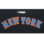 MLB NEW YORK METS CLASSIC CHENILLE WOMEN'S SJ BOXY TOP (BLACK)