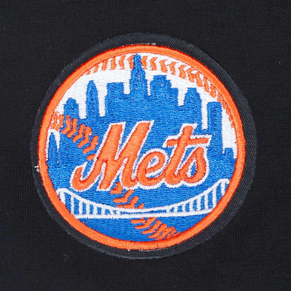 MLB NEW YORK METS CLASSIC CHENILLE WOMEN'S SJ BOXY TOP (BLACK)