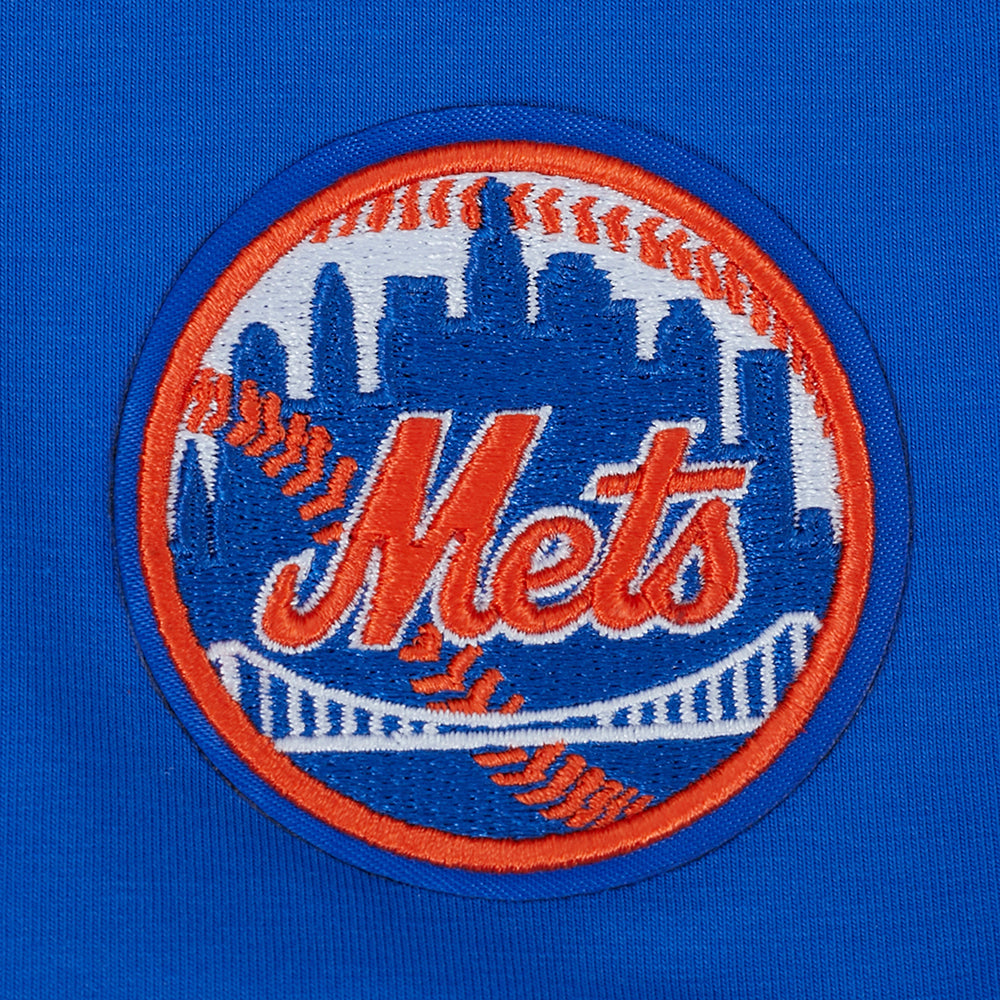 MLB NEW YORK METS CLASSIC CHENILLE HAUT EN JERSEY SIMPLE À COUPE AJUSTÉE POUR FEMME (BLEU ROYAL)