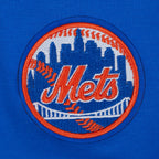 MLB NEW YORK METS CLASSIC CHENILLE HAUT EN JERSEY SIMPLE À COUPE AJUSTÉE POUR FEMME (BLEU ROYAL)