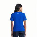 MLB NEW YORK METS CLASSIC CHENILLE HAUT EN JERSEY SIMPLE À COUPE AJUSTÉE POUR FEMME (BLEU ROYAL)