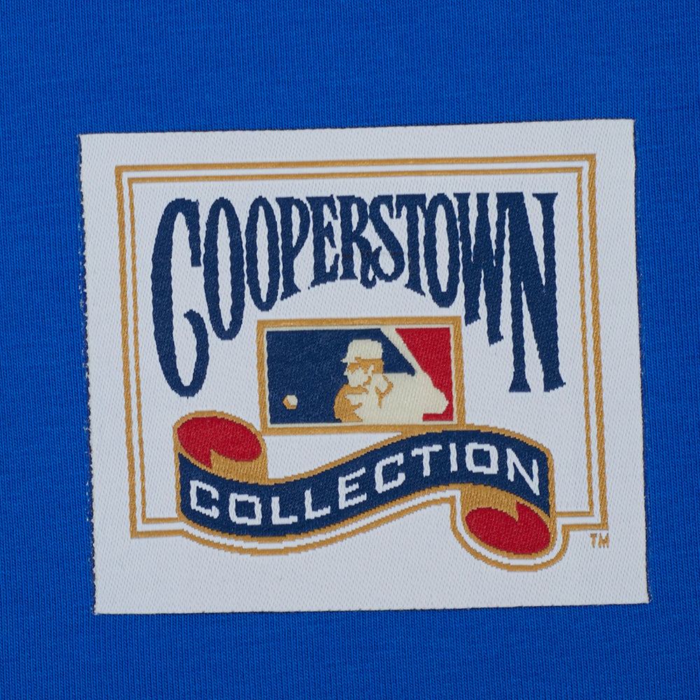 MLB NEW YORK METS RETRO CLASSIC HAUT EN JERSEY SIMPLE À COUPE CARRÉE POUR FEMME (BLEU ROYAL)