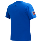 MLB NEW YORK METS CLASSIC SHORT SLEEVE WOMEN'S SINGLE JERSEY SLIM FIT TOP (ROYAL BLUE)