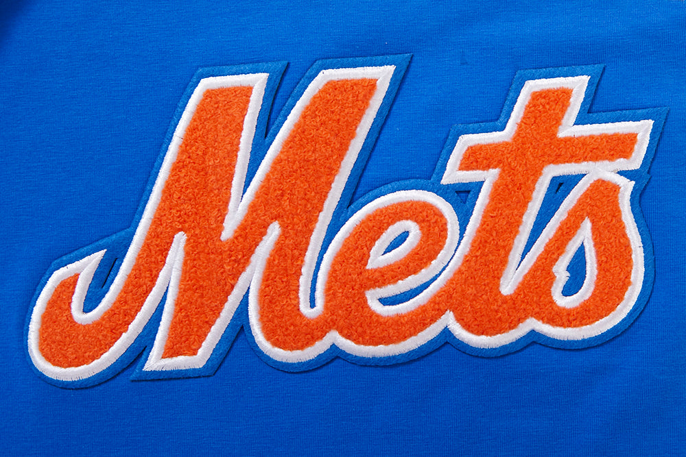 MLB NEW YORK METS CLASSIC SHORT SLEEVE WOMEN'S SINGLE JERSEY SLIM FIT TOP (ROYAL BLUE)