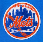 MLB NEW YORK METS CLASSIC SHORT SLEEVE WOMEN'S SINGLE JERSEY SLIM FIT TOP (ROYAL BLUE)