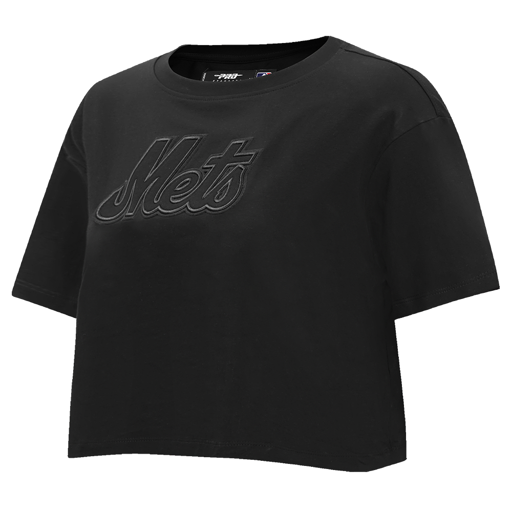 MLB NEW YORK METS NEUTRAL WOMEN'S BOXY TOP (BLACK)