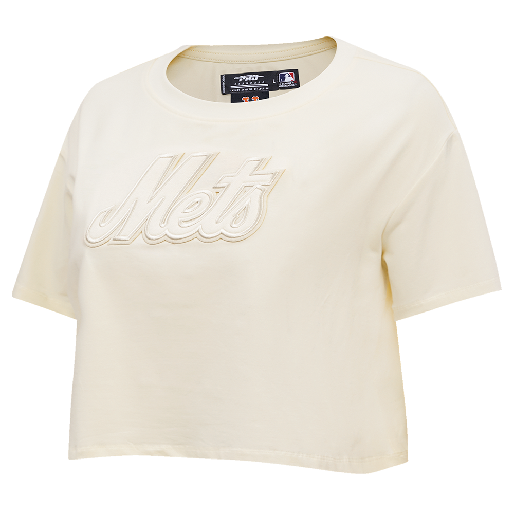 MLB NEW YORK METS NEUTRAL WOMEN'S BOXY TOP (EGGSHELL)