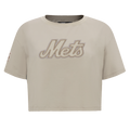 MLB NEW YORK METS NEUTRAL HAUT À COUPE CARRÉE POUR FEMME (TAUPE)